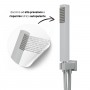 Kit Doccia Quadrato 250X250 Millimetri Acciaio Inox Spazzolato