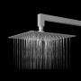 Kit Doccia Quadrato 250X250 Millimetri Acciaio Inox Spazzolato