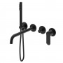 Set miscelatore monocomando vasca incasso a parete con doccetta serie Age