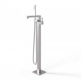 Santiago Gruppo Vasca a Pavimento Free Standing Ottone Nickel Spazzolato PVD