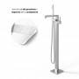 Santiago Gruppo Vasca a Pavimento Free Standing Ottone Nickel Spazzolato PVD