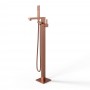 Santiago Gruppo Vasca a Pavimento Free Standing Ottone Finitura Oro Rosa pvd