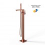 Santiago Gruppo Vasca a Pavimento Free Standing Ottone Finitura Oro Rosa pvd