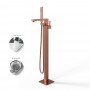 Santiago Gruppo Vasca a Pavimento Free Standing Ottone Finitura Oro Rosa pvd