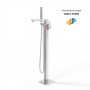 Santiago Gruppo Vasca a Pavimento Free Standing Ottone cromato Lucido