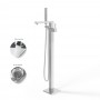 Santiago Gruppo Vasca a Pavimento Free Standing Ottone cromato Lucido