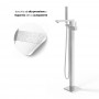 Santiago Gruppo Vasca a Pavimento Free Standing Ottone cromato Lucido