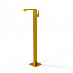 Lisbona Rubinetto Mix Lavabo Miscelatore a Pavimento Ottone Oro bronzato spazzolato PVD