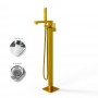 Santiago Gruppo Vasca a Pavimento Free Standing Ottone Finitura Oro bronzato Spazzolato