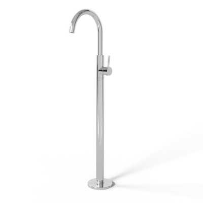 Stoccolma Rubinetto Mix Lavabo Miscelatore a Pavimento Ottone Cromato Lucido 