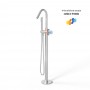 Dublino Gruppo Vasca a Pavimento Free Standing Ottone cromato Lucido