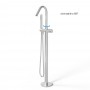 Dublino Gruppo Vasca a Pavimento Free Standing Ottone cromato Lucido
