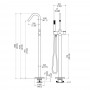 Dublino Gruppo Vasca a Pavimento Free Standing Ottone cromato Lucido