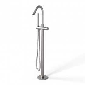 Dublino Gruppo Vasca a Pavimento Free Standing Ottone Nickel Spazzolato