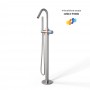 Dublino Gruppo Vasca a Pavimento Free Standing Ottone Nickel Spazzolato