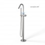Dublino Gruppo Vasca a Pavimento Free Standing Ottone Nickel Spazzolato