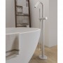 Dublino Gruppo Vasca a Pavimento Free Standing Ottone Nickel Spazzolato