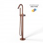 Dublino Gruppo Vasca a Pavimento Free Standing Ottone Finitura Oro Rosa PVD