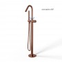 Dublino Gruppo Vasca a Pavimento Free Standing Ottone Finitura Oro Rosa PVD