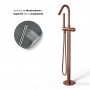 Dublino Gruppo Vasca a Pavimento Free Standing Ottone Finitura Oro Rosa PVD