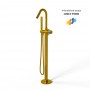 Dublino Gruppo Vasca a Pavimento Free Standing Ottone Finitura Oro bronzato Spazzolato
