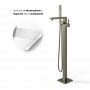 Santiago Gruppo Vasca a Pavimento Free Standing Ottone Finitura canna di fucile pvd