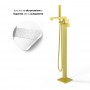 Santiago Gruppo Vasca a Pavimento Free Standing Ottone Finitura Oro lucido pvd