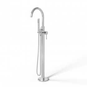 Praga Gruppo Vasca a Pavimento Free Standing Ottone cromato Lucido