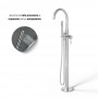 Praga Gruppo Vasca a Pavimento Free Standing Ottone cromato Lucido