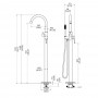 Praga Gruppo Vasca a Pavimento Free Standing Ottone cromato Lucido