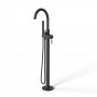 Praga  Gruppo Vasca a Pavimento Free Standing Ottone Nero Opaco