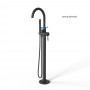 Praga  Gruppo Vasca a Pavimento Free Standing Ottone Nero Opaco