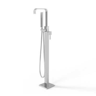 Atene Gruppo Vasca a Pavimento Free Standing Ottone cromato Lucido