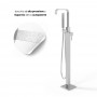 Atene Gruppo Vasca a Pavimento Free Standing Ottone cromato Lucido