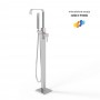 Atene Gruppo Vasca a Pavimento Free Standing Ottone cromato Lucido