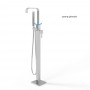 Atene Gruppo Vasca a Pavimento Free Standing Ottone cromato Lucido
