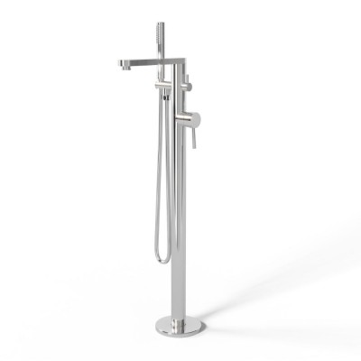 Panama Gruppo Vasca a Pavimento Free Standing Ottone cromato Lucido