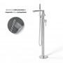 Panama Gruppo Vasca a Pavimento Free Standing Ottone cromato Lucido