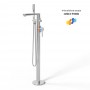Panama Gruppo Vasca a Pavimento Free Standing Ottone cromato Lucido