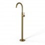 Stoccolma Rubinetto Mix Lavabo Miscelatore a Pavimento Ottone Finitura Oro matt PVD