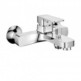 Miscelatore monocomando da esterno vasca con set doccia serie CROSS cromo lucido