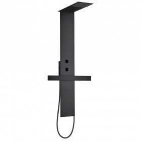 Ix Box Shower Colonna Doccia Attrezzata Diago in Acciaio Nero Opaco