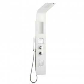 Ix Box Shower Colonna Doccia Attrezzata Botero In Alluminio Bianco Opaco