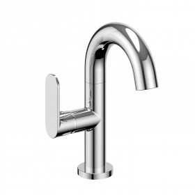 Miscelatore monocomando per lavabo con corpo in acciaio inox con cartuccia da mm 25 piletta da 1.1/4 ONE ART