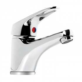 Miscelatore monocomando per lavabo in ottone cromato cartuccia da mm 40 piletta da 1.1/4 serie Emme