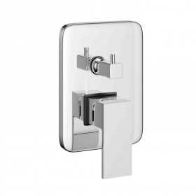 Miscelatore monocomando ad incasso doccia a parete 3 vie con deviatore a vitone sistema install box serie TOWN