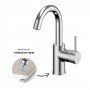 Miscelatore monocomando Jazz Decor per lavabo installazione rapida con piletta click clack