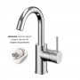 Miscelatore monocomando Jazz Decor per lavabo installazione rapida con piletta click clack