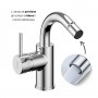 Miscelatore monocomando Jazz Decor per bidet installazione rapida con piletta click clack