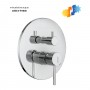 Miscelatore monocomando ad incasso doccia a parete 4 vie con deviatore a vitone sistema install box serie Jazz Decor